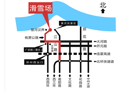 桃花峪滑雪場地圖